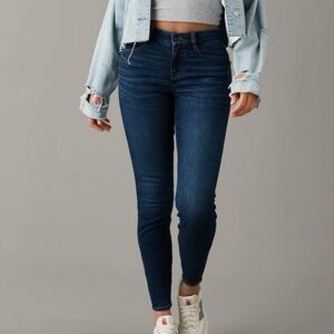 American Eagle Dark Wash Curvy High Rise Jegging Size 12